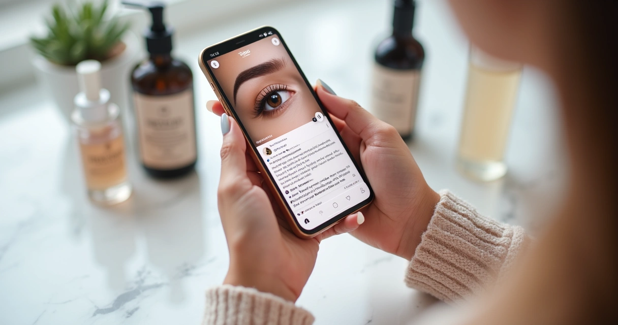 Publicação no Instagram mostrando atendimento estético realizado com depoimento de cliente
