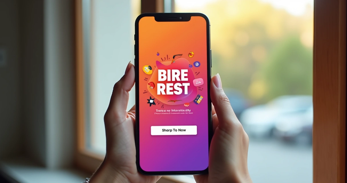 Vertical Instagram story ad mockup full screen