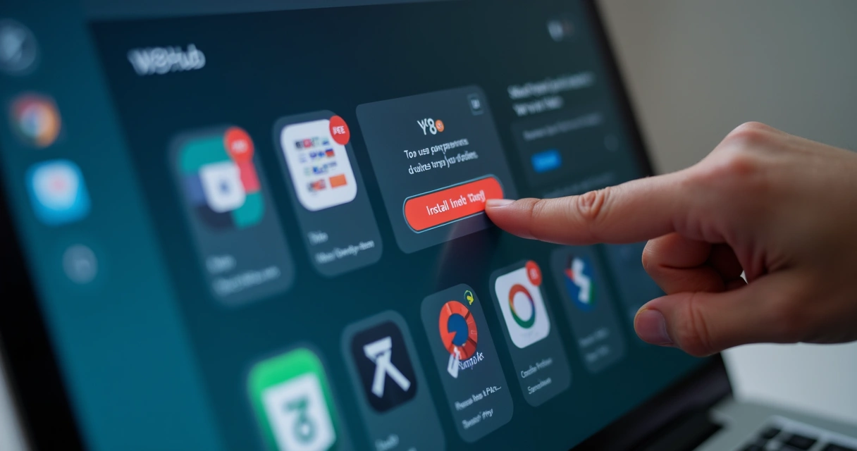 Botão de instalação do n8n sendo clicado no painel W8 Hub. 