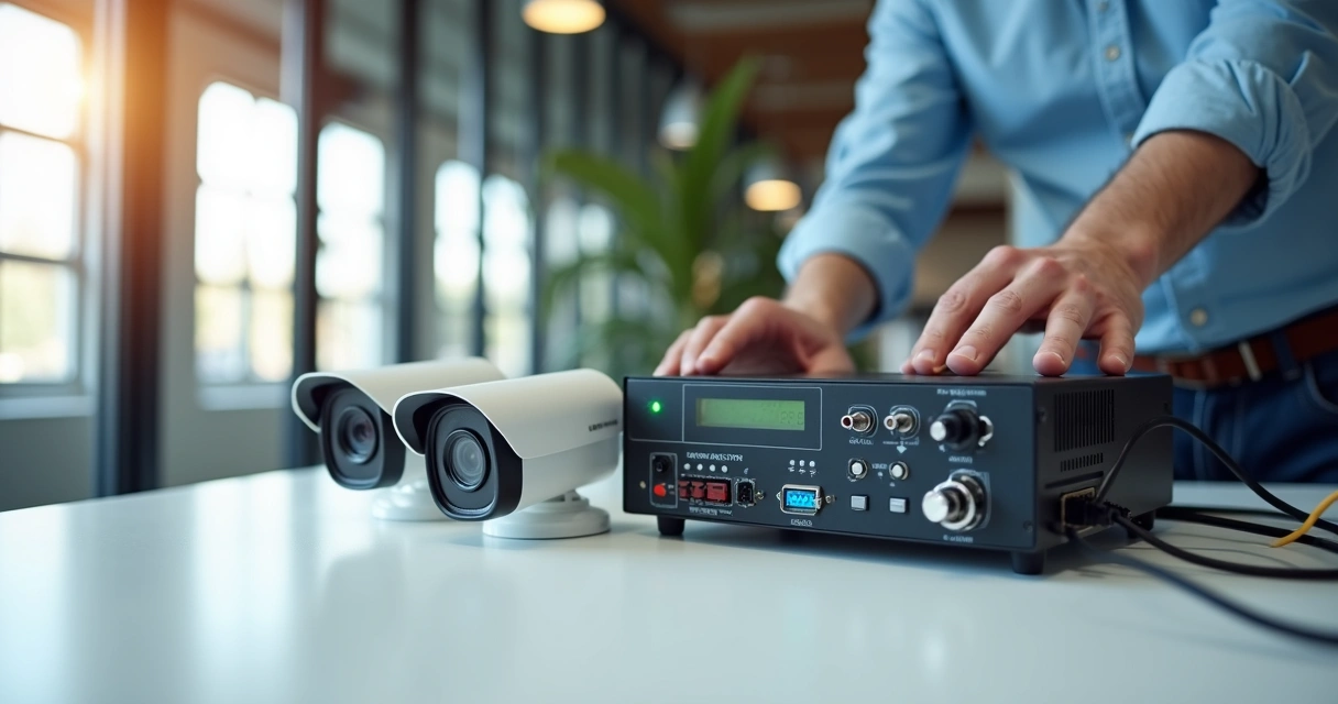 Instalação de câmeras de segurança e estabilizador de energia 