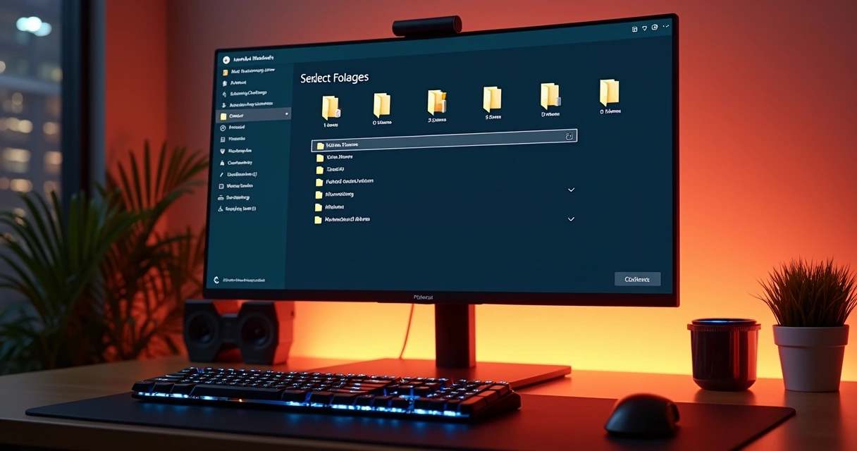 Game installation folder selection screen on a computer monitor 