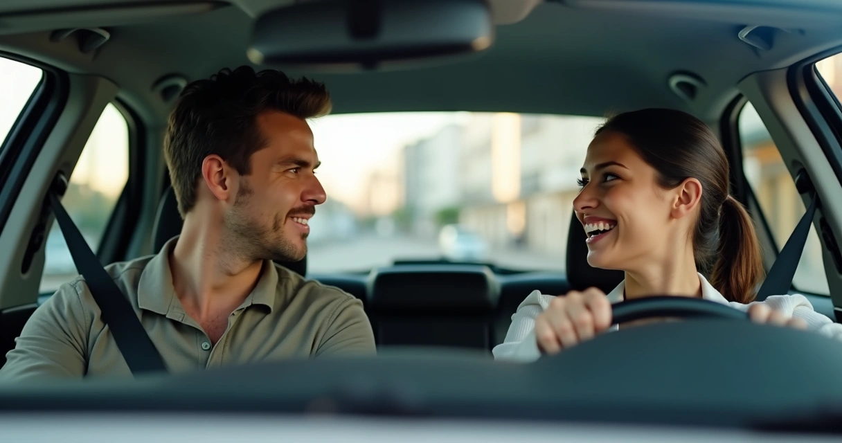 Instrutor autônomo acompanhando aluno em exame prático CNH 