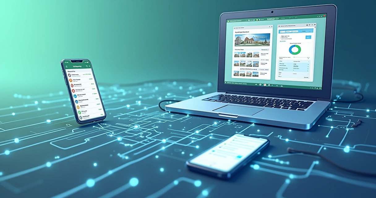 Fluxo digital integrando WhatsApp, CRM e portal de imóveis 