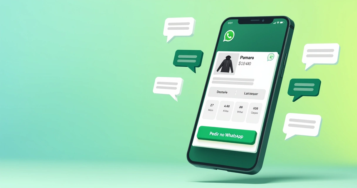 Catálogo com botão de WhatsApp 