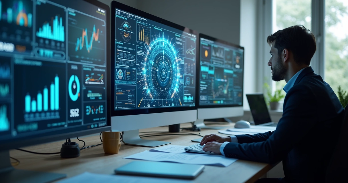 Ilustração integração agente IA e sistemas empresa 