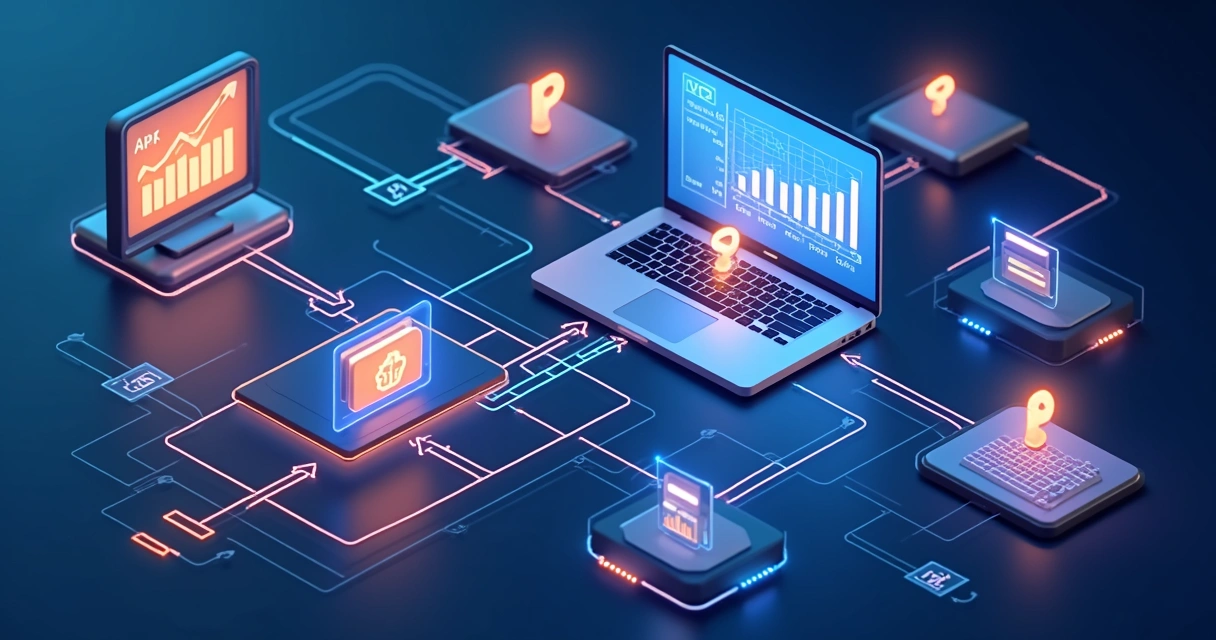Diagrama de integração de sistemas com APIs, PDV e estoque 