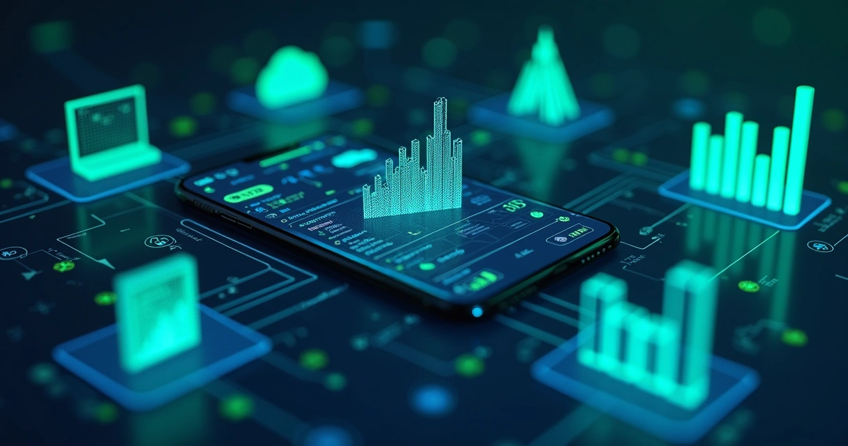 Tela de aplicativo integrada a bancos de dados e serviços externos 