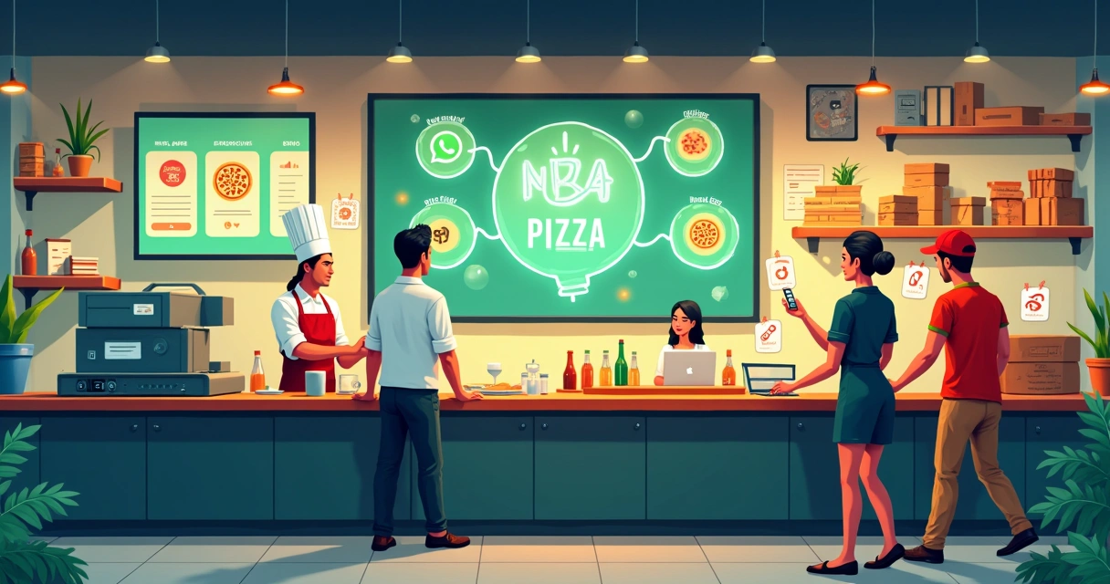 Sistema conectado a WhatsApp, iFood e Mercado Pago em pizzaria 