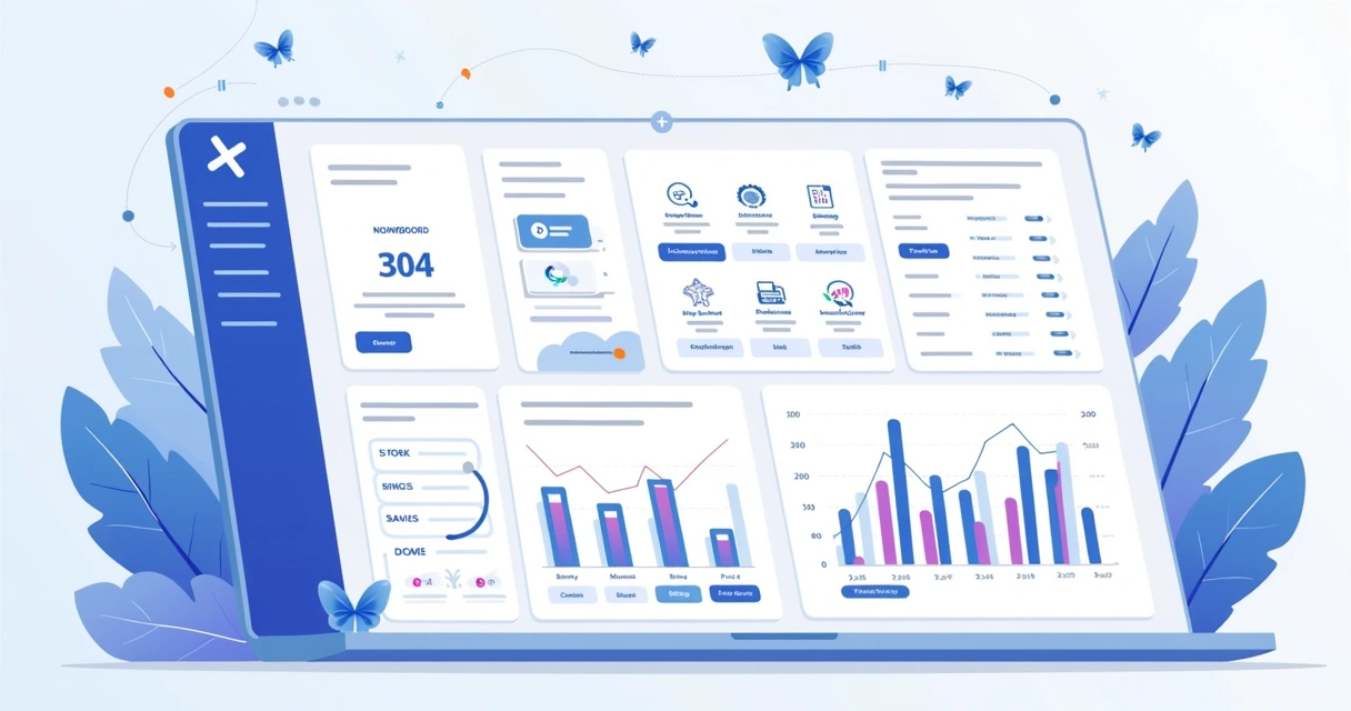 Fluxo visual integrando áreas de vendas, estoque, financeiro por aplicativo no-code 