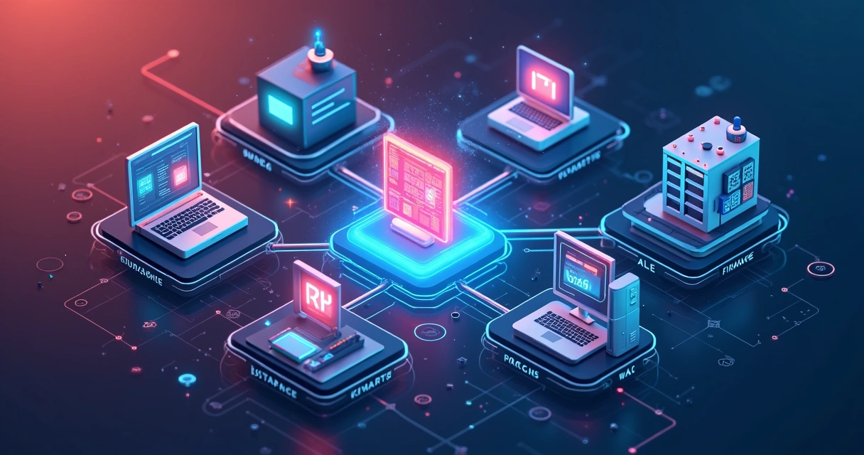 Setores conectados por software de gestão 