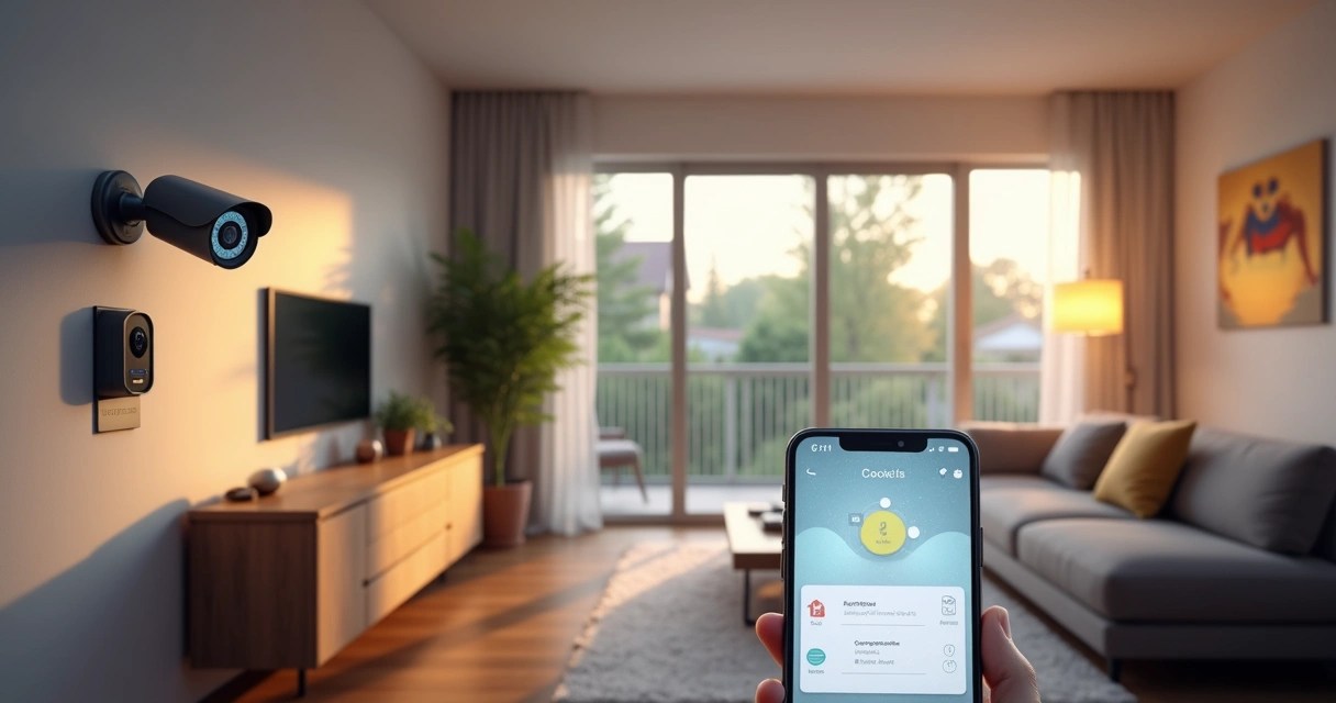 Integração de câmeras, alarmes e automação em uma casa 