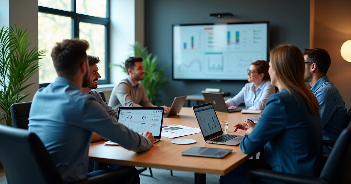 Equipe conectando integrações digitais com o Notion 