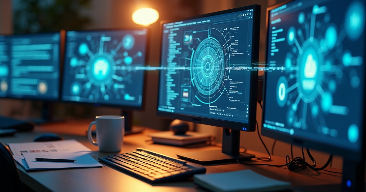 Fluxo digital automatizado ligando sistemas de uma PME. 