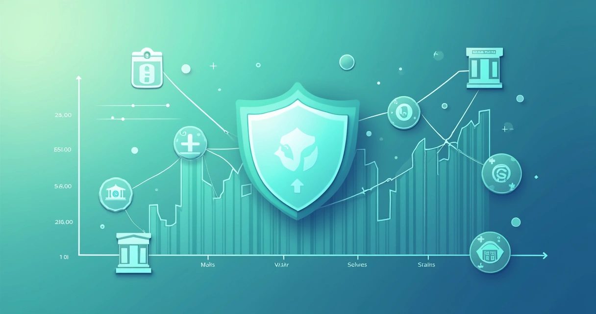 Gráfico financeiro mostrando integração segura com bancos
