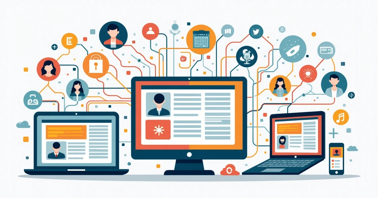 Fluxo de campanhas integradas entre diferentes dispositivos e redes online 