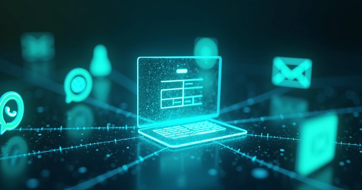 Integração entre WhatsApp, e-mail, chatbots e landing page interativa 