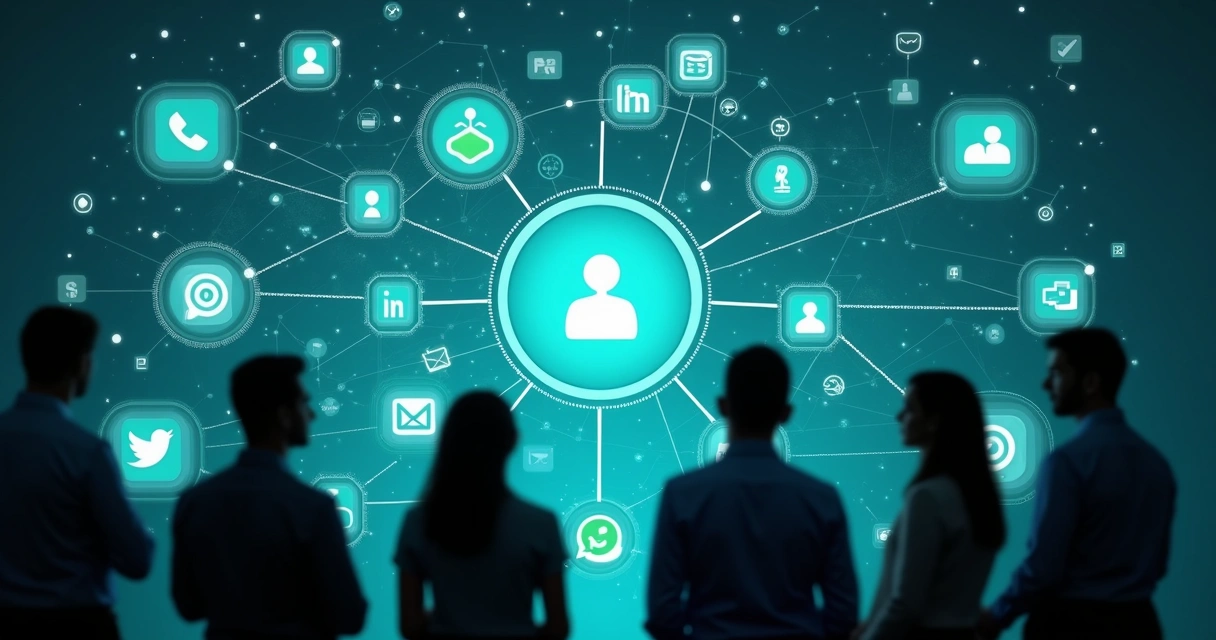 Painel digital mostra diferentes canais de atendimento interligados 