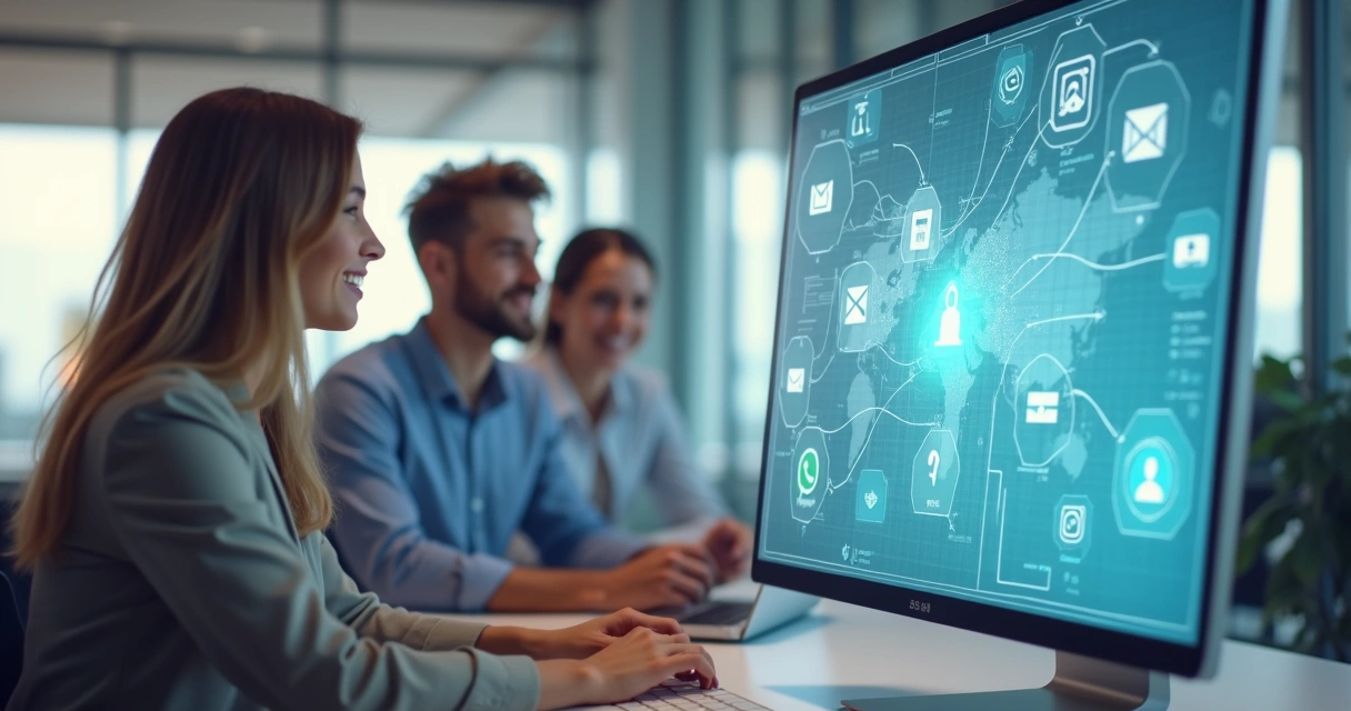 Representação de canais de comunicação integrados em uma empresa 
