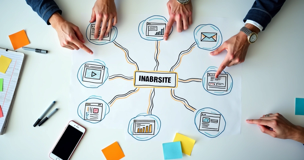 Mapeamento visual da integração dos canais de marketing digital 