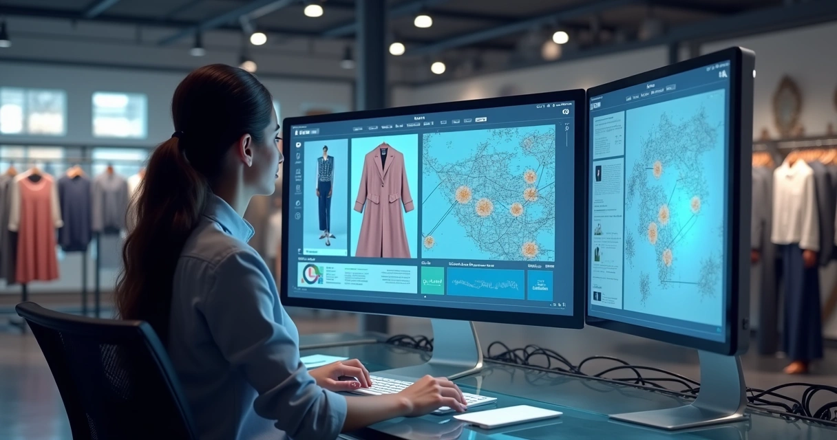 Lojista analisando integração de canais na moda 