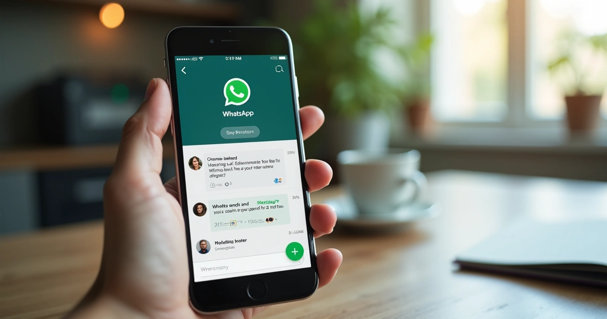 Mensagem de chatbot em interface de WhatsApp 