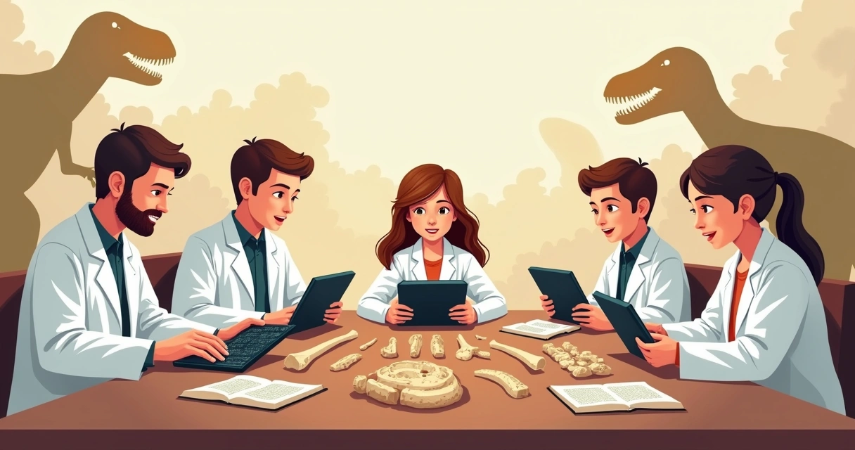 Reunião entre cientistas e crianças em museu sobre o criacionismo