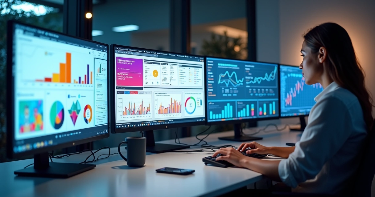 Integração de CRM com sistemas ERP e marketing refletida em tela 
