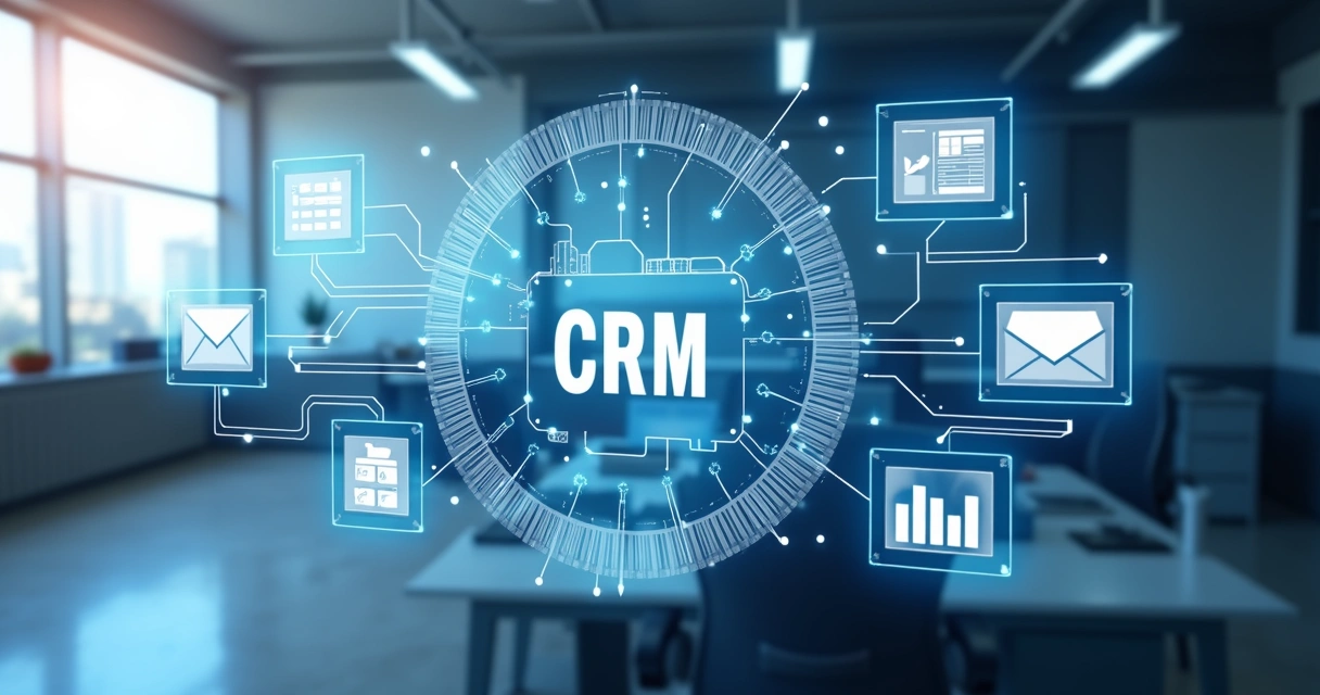 Visual flow between CRM, ERP, and commercial automation