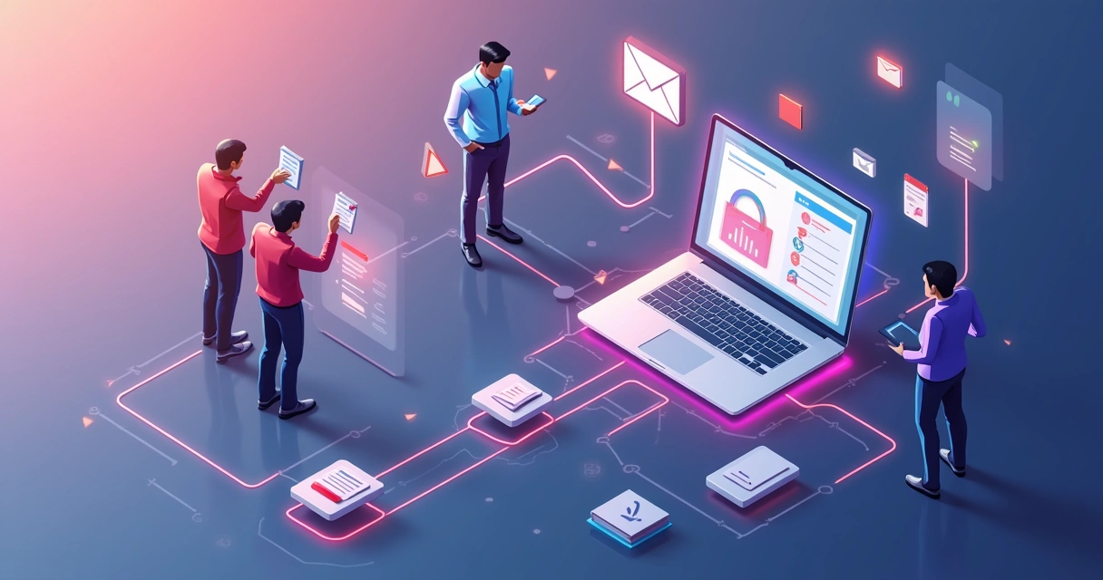 Ilustração da integração entre plataforma de marketing e CRM 