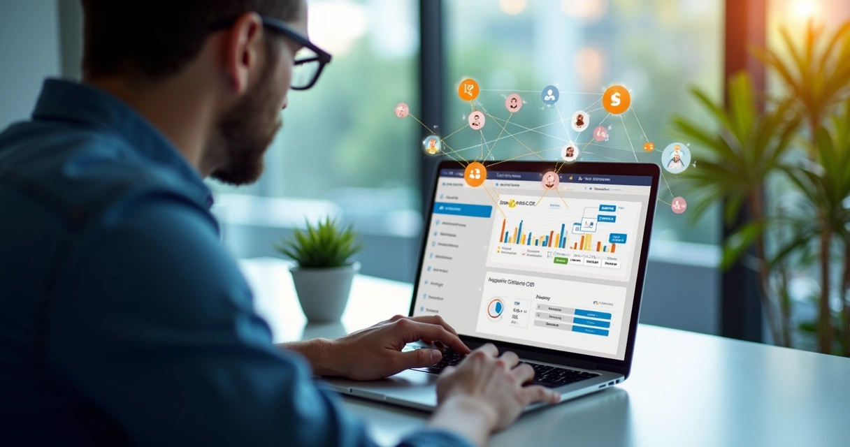 Integração automática de software de vendas com CRM 