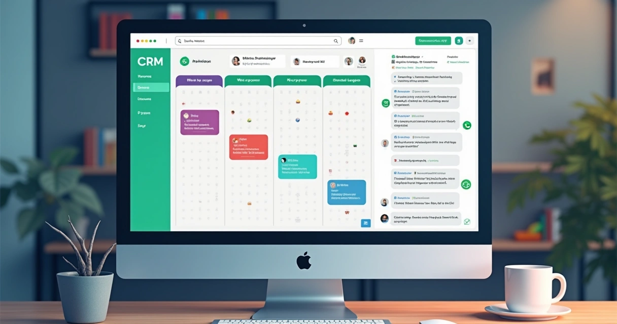 Integração visual do CRM Kanban com histórico de WhatsApp