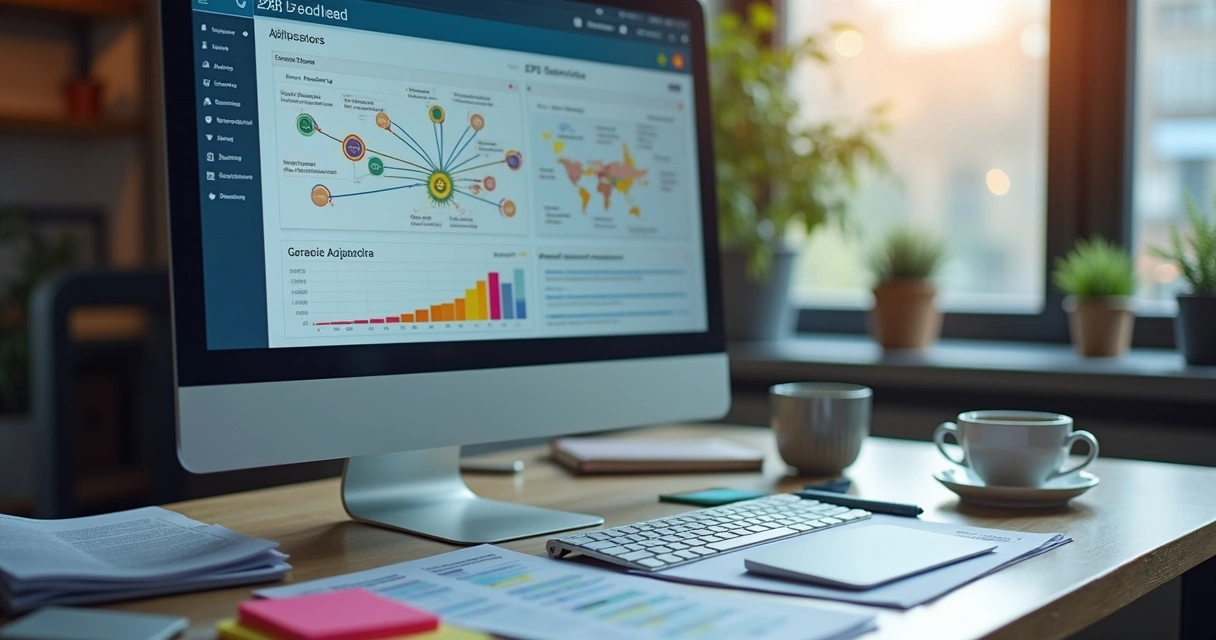 Tela de CRM exibindo dados de score B2B 