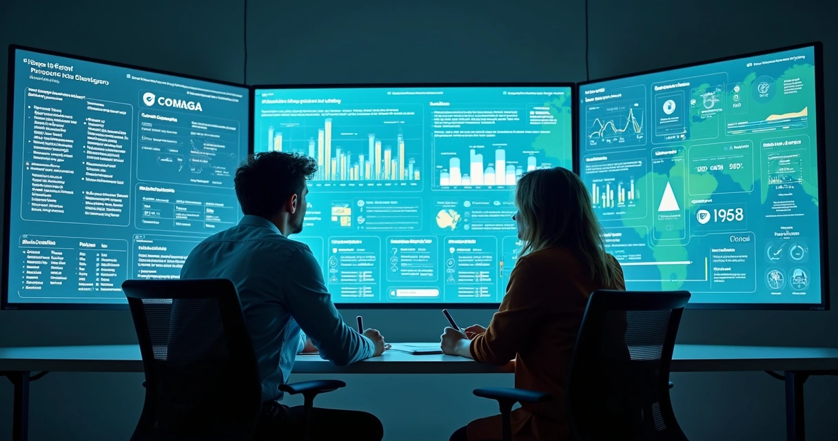 Representação visual de dados firmográficos integrados em painéis digitais 