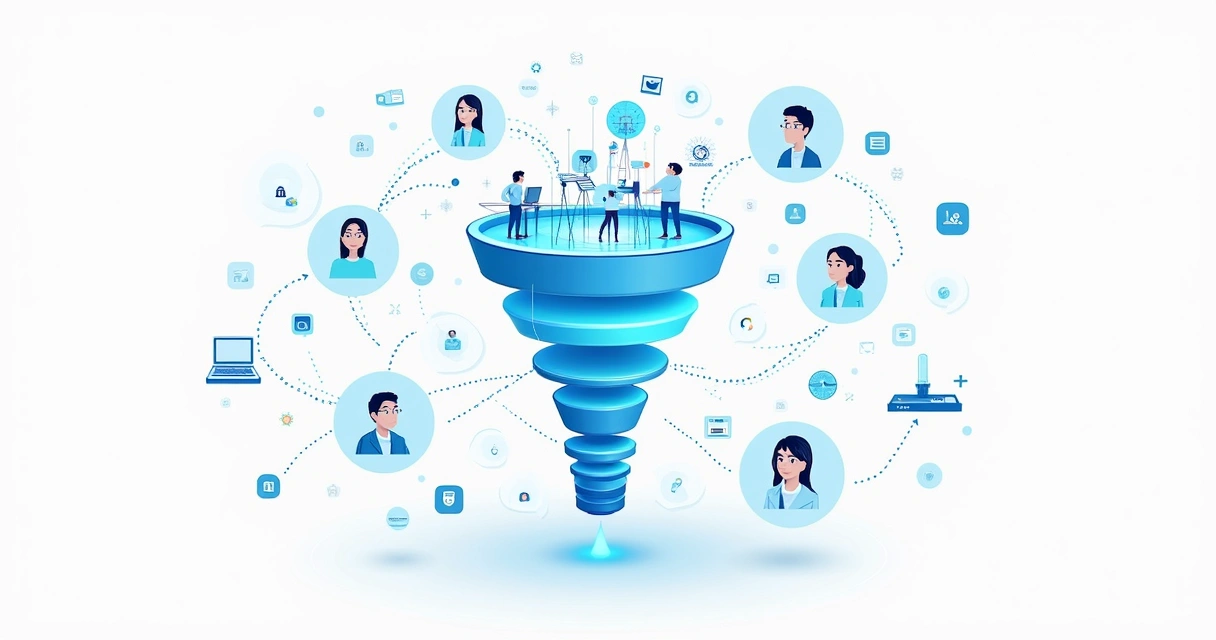 Integração de dados digitais no funil de vendas de telecom 