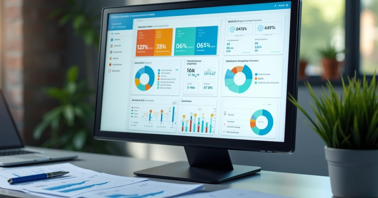 Dashboard integrado mostrando treinamento e dados de RH simultâneos 