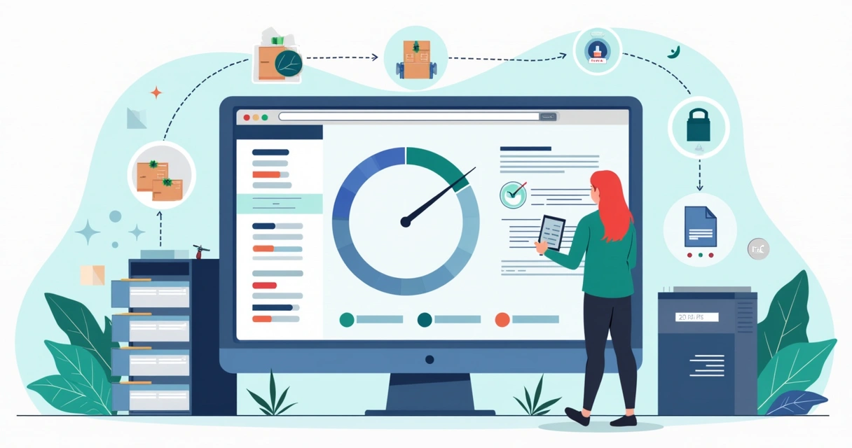 Painel de ERP conectado a catálogo e estoque em tempo real