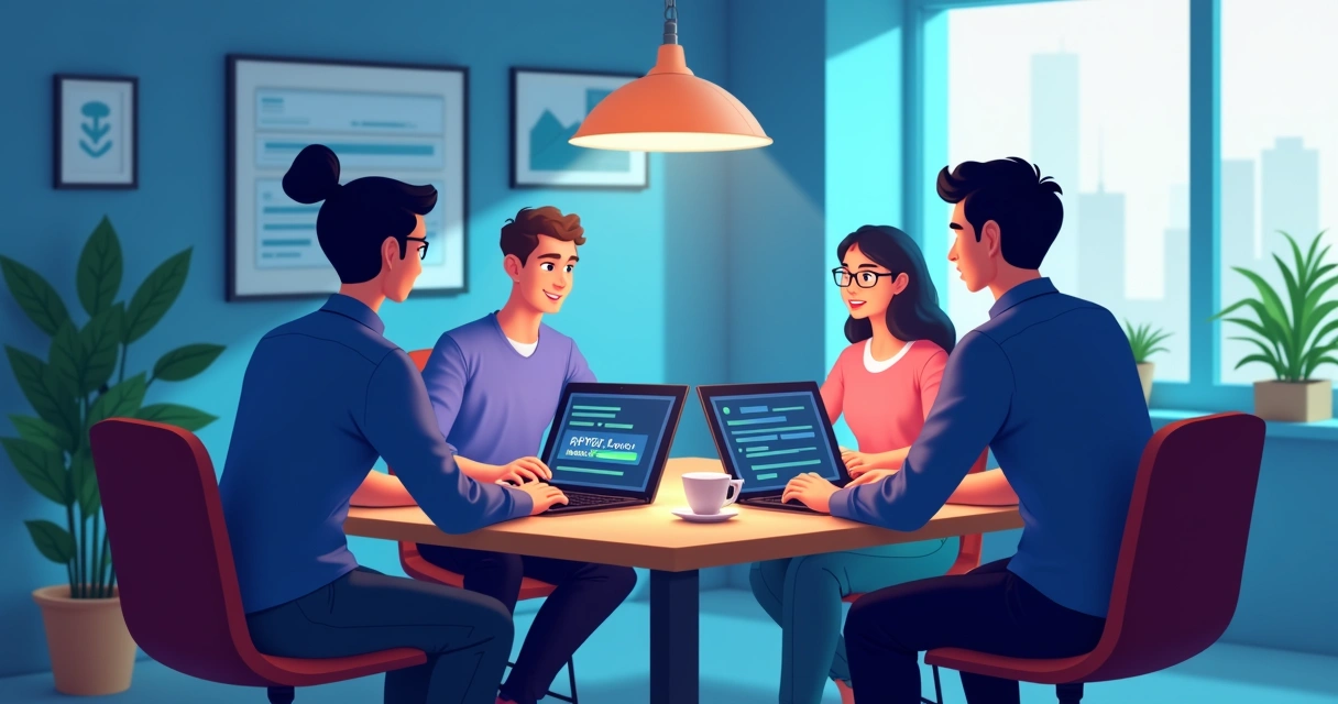 Equipe de tecnologia integrando ERP com NFS-e