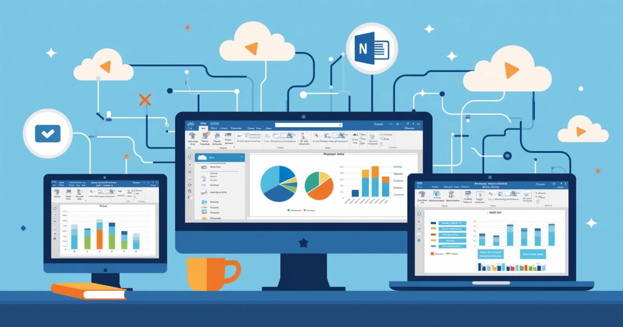 Tela com integração entre Excel e Office 365 