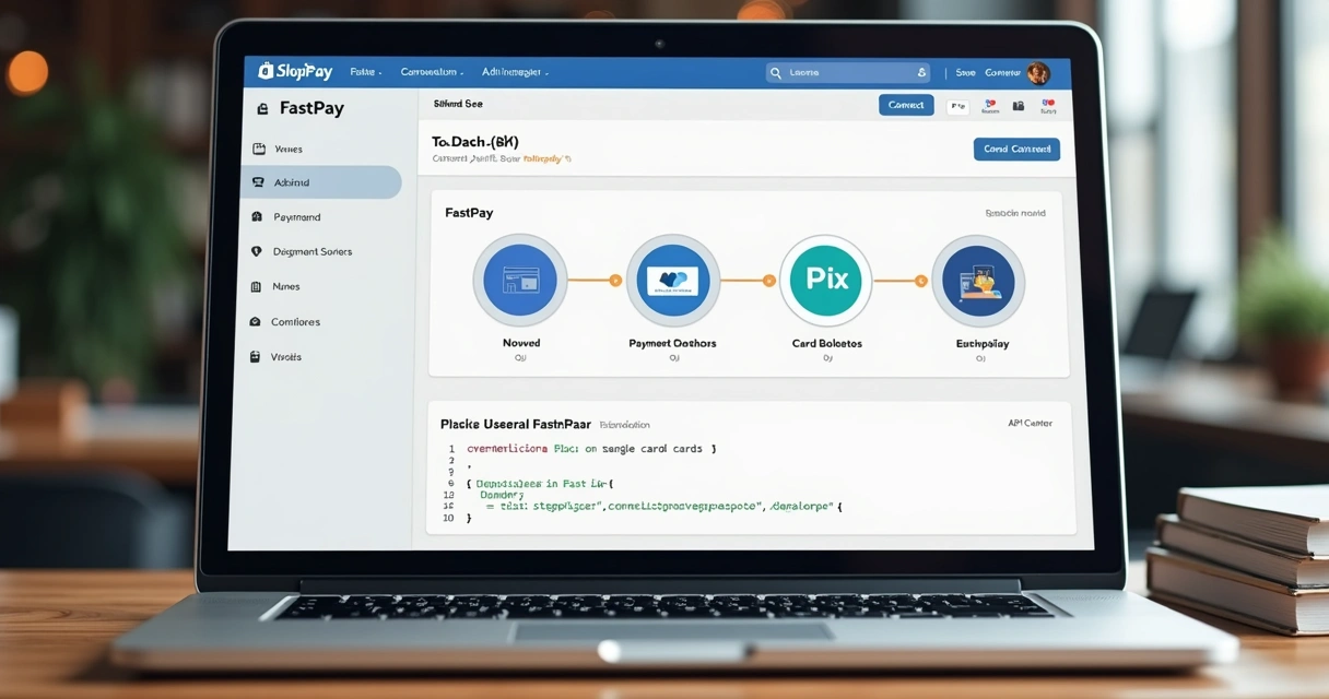 Tela de integração entre FastPay e Shopify