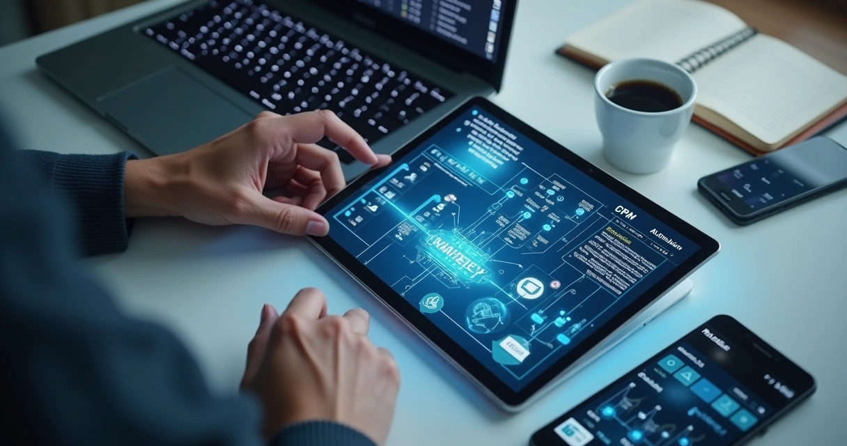 Fluxo de integração entre CRM, automação e análise de marketing 