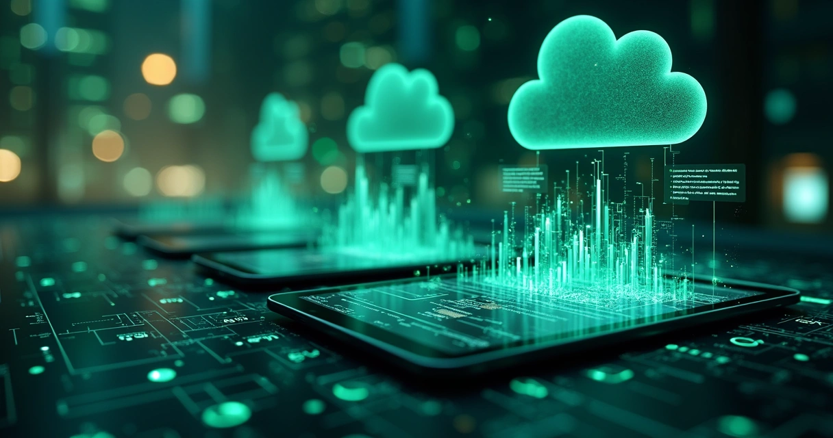 Ilustração de integração digital em serviços financeiros 