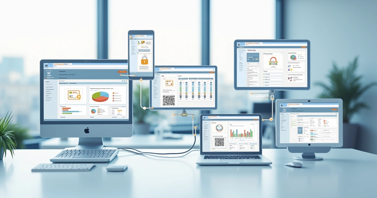 Representação de APIs conectando soluções financeiras digitais 