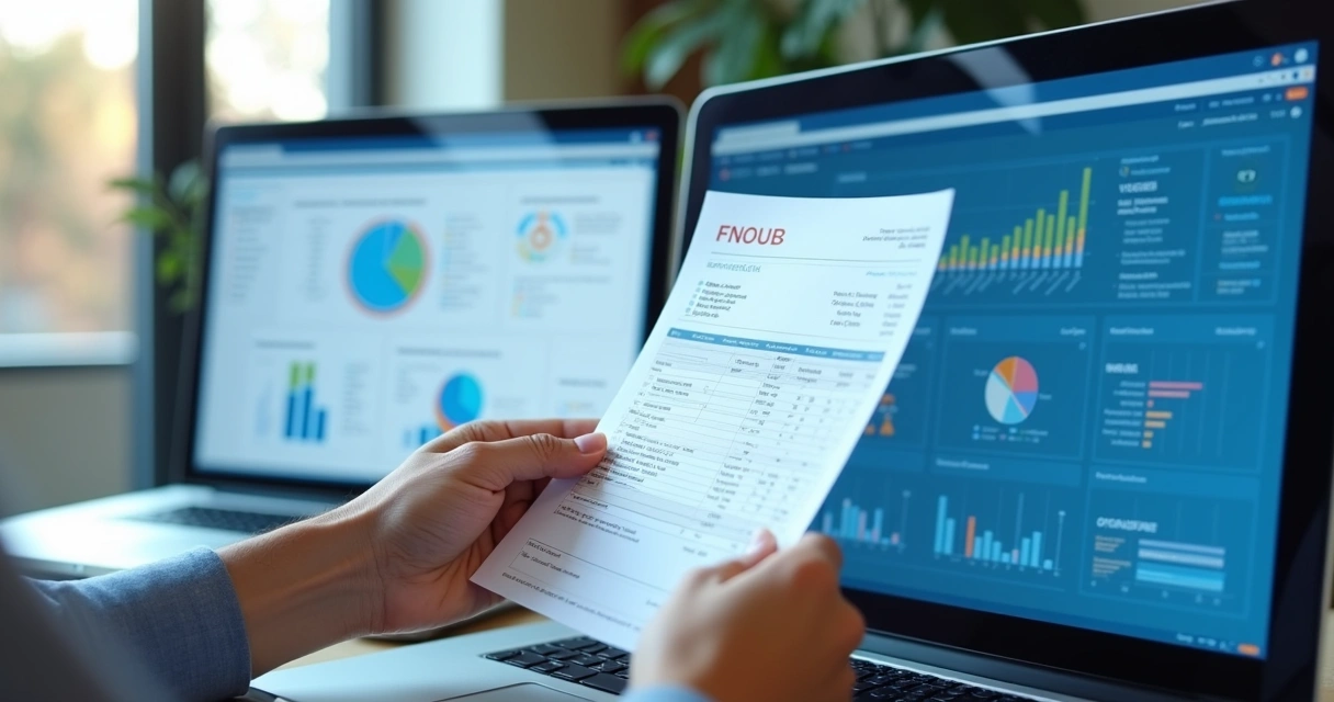 Tela de sistema gerando nota fiscal e gráficos financeiros integrados 