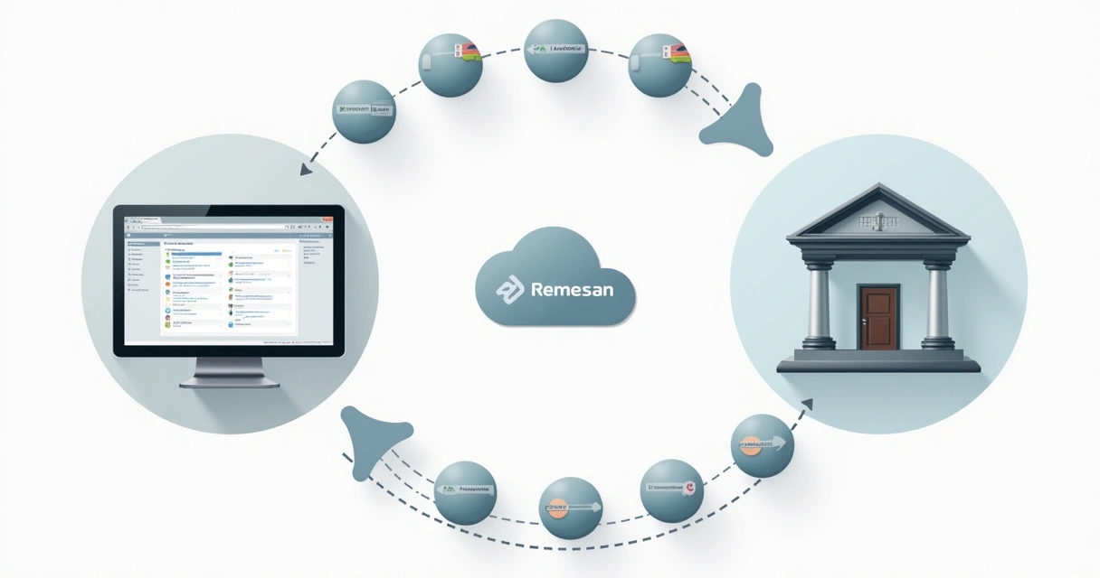 Fluxo visual das trocas de arquivos entre ERP e banco 