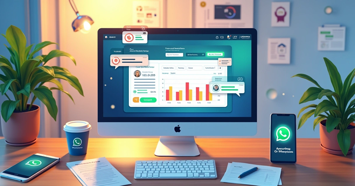 Dashboard exibindo integração de sistema financeiro com WhatsApp e e-mail 