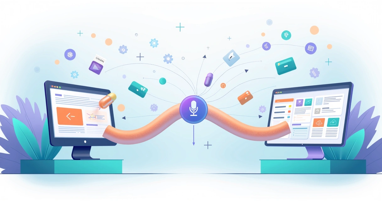 Diagrama de integração entre GreatPages e CRM com funil de vendas central 