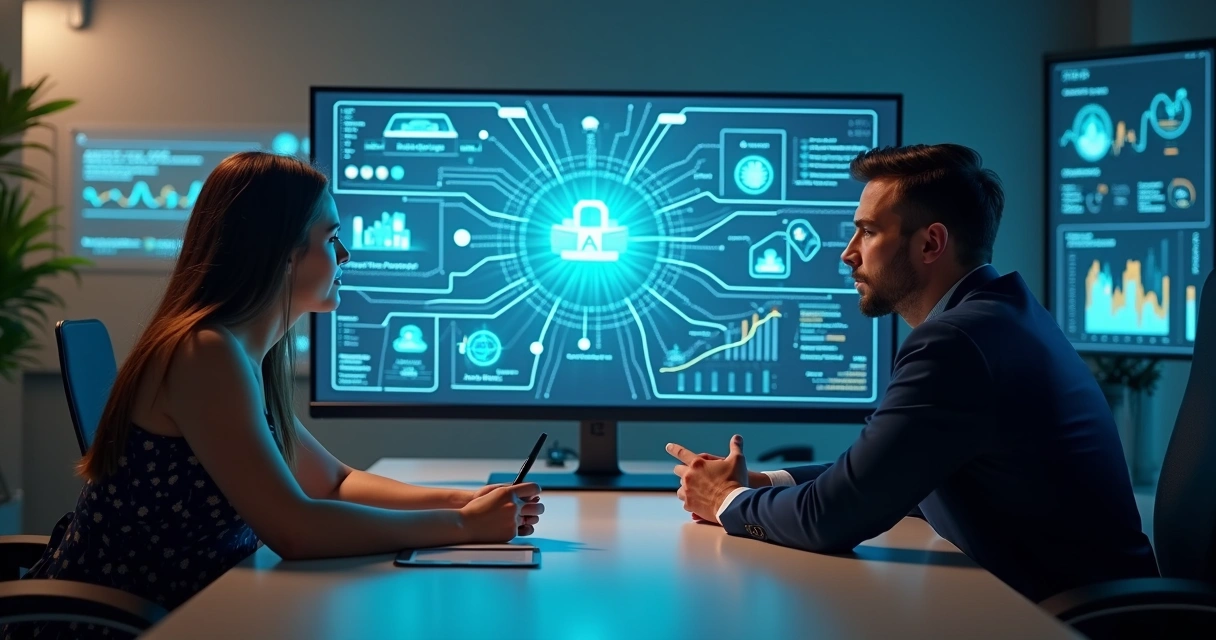 Fluxos de integração de processos de CRM com inteligência artificial, mostrando sistemas conectados 