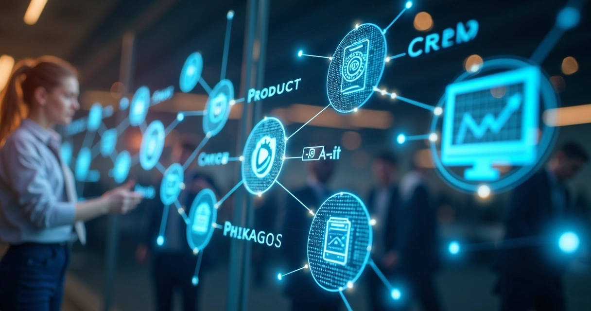 Produtos e serviços empresariais conectados por estruturas digitais
