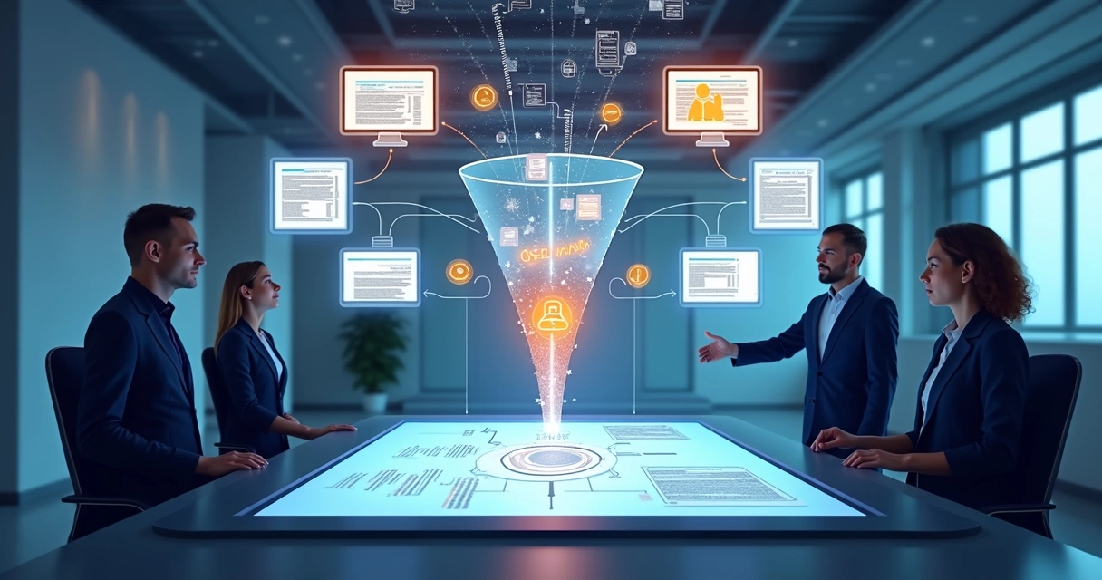 Fluxo de trabalho digital com múltiplas inteligências artificiais reunindo dados jurídicos 
