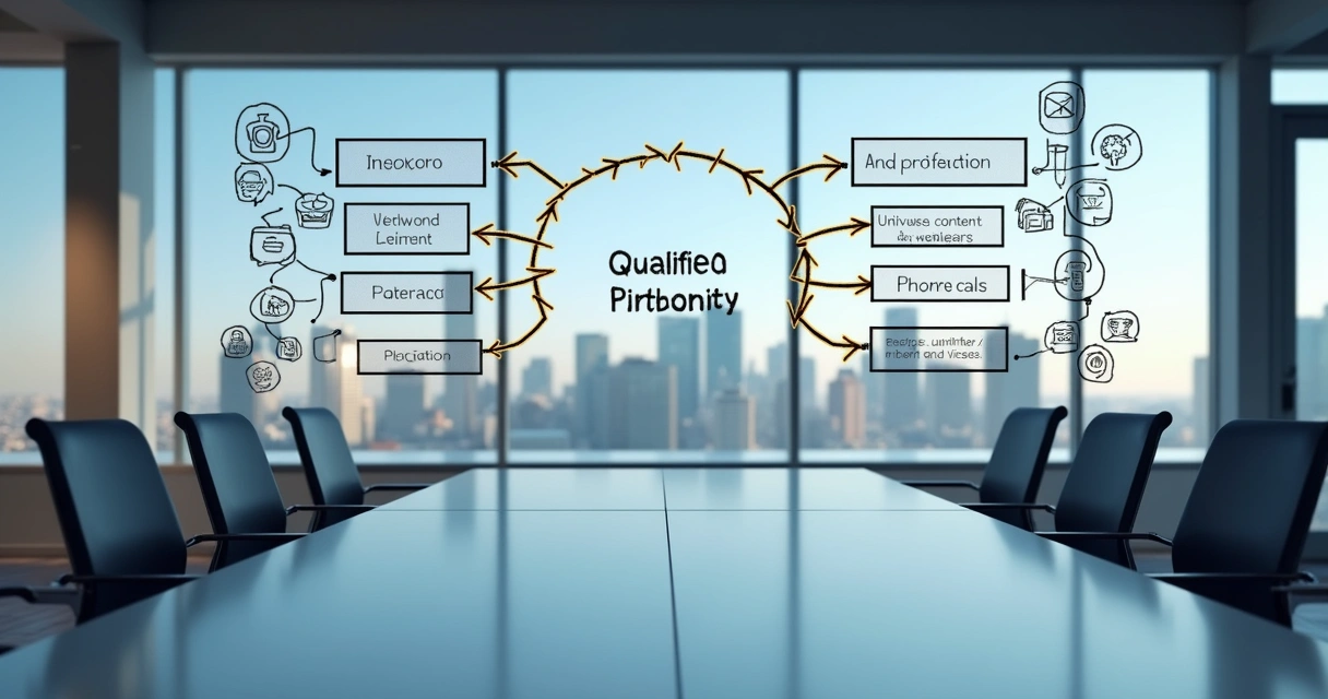 Estratégia de vendas mostrando integração inbound e outbound 